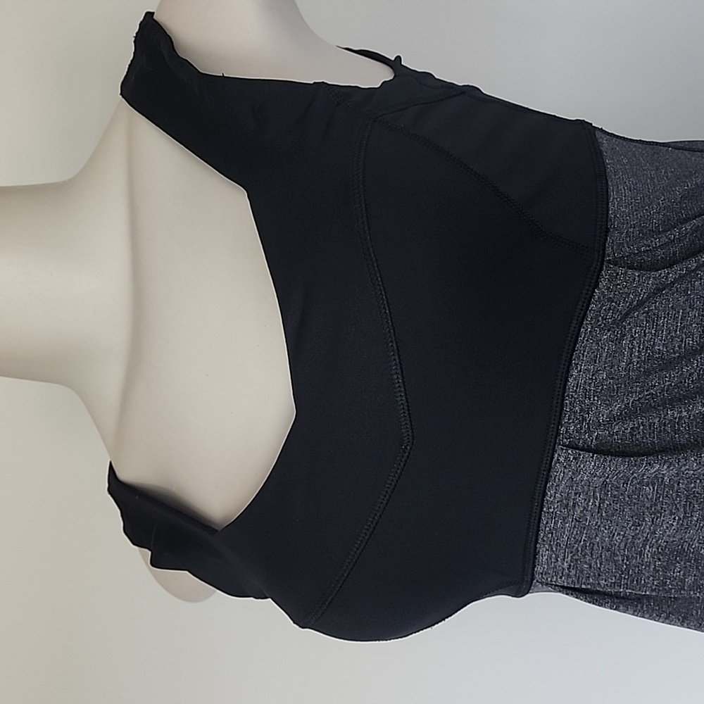 Lululemon charcoal gray/black sleeveless shirt-4 - Picture 2 of 8